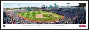 Ole Miss Rebels Baseball 2022 College World Series Champions Panoramic Picture