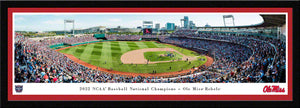 Ole Miss Rebels Baseball 2022 College World Series Champions Panoramic Picture