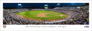 LSU Tigers Baseball 2023 College World Series Champions Panoramic Picture