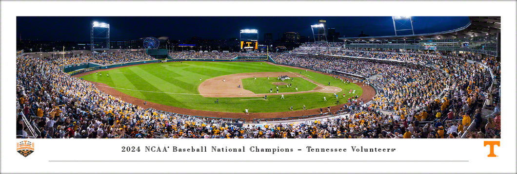 Tennessee Volunteers 2024 College World Series Champions Panoramic Picture