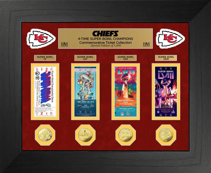 リバプール 優勝記念メダル プレミア CL CWC スーパーカップ Kansas City Chiefs 4-Time Super Bowl Champions Deluxe Ticket