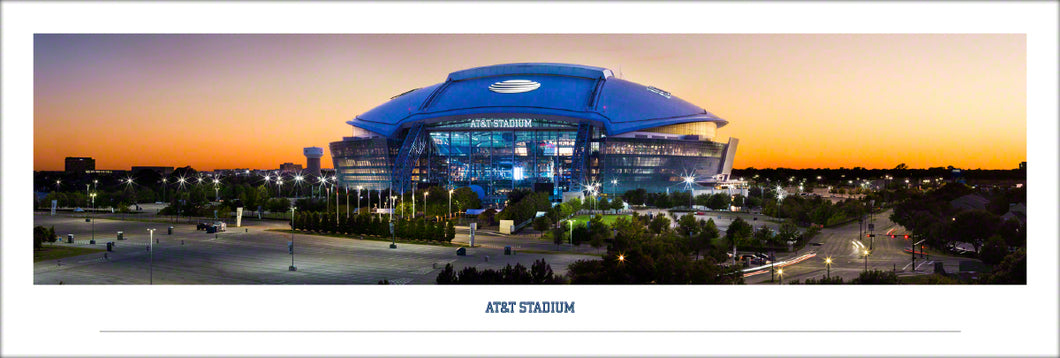 Dallas Cowboys AT&T Stadium Twilight Panoramic Picture