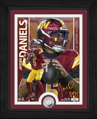 Jayden Daniels Washington Commanders Artist Proof Silver Coin Photo Mint