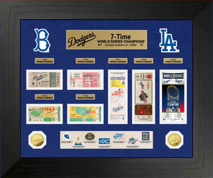 Los Angeles Dodgers World Series Deluxe Gold Coin & Ticket Collection