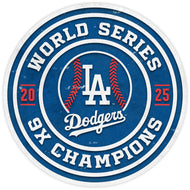 Los Angeles Dodgers 2025 World Series Champs Round Sign - 24"