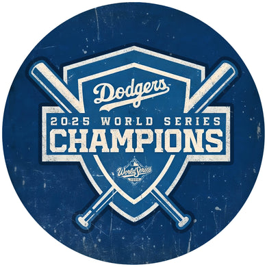 Los Angeles Dodgers 2025 World Series Champions Round Sign - 24