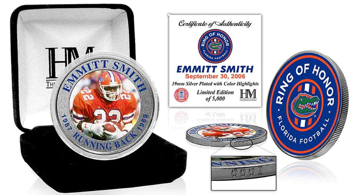 Emmitt Smith Florida Gators Ring of Honor Silver Mint Coin