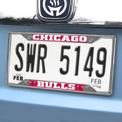 Chicago Bulls Chrome License Plate Frame