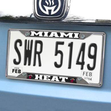 Miami Heat Chrome License Plate Frame