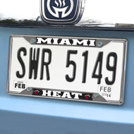 Miami Heat Chrome License Plate Frame