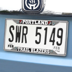 Portland Trail Blazers Chrome License Plate Frame