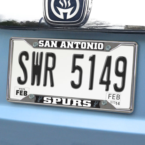 San Antonio Spurs Chrome License Plate Frame