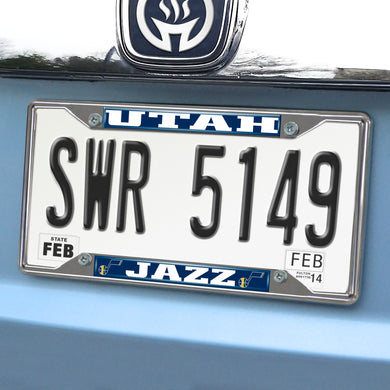 Utah Jazz Chrome License Plate Frame