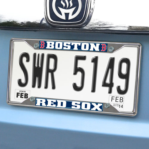 Boston Red Sox Chrome License Plate Frame