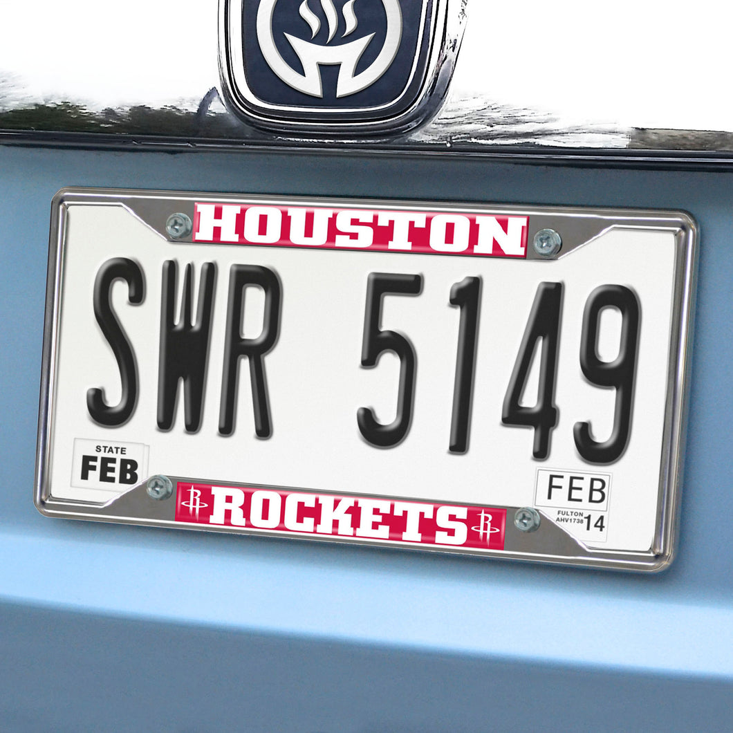 Houston Rockets Chrome License Plate Frame