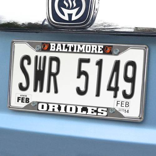 Baltimore Orioles Chrome License Plate Frame