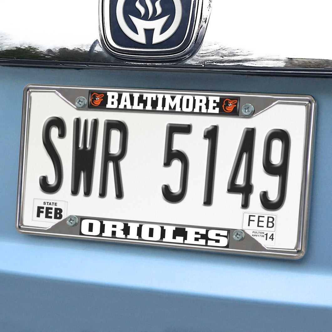 Baltimore Orioles Chrome License Plate Frame