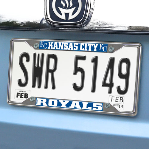 Kansas City Royals Chrome License Plate Frame