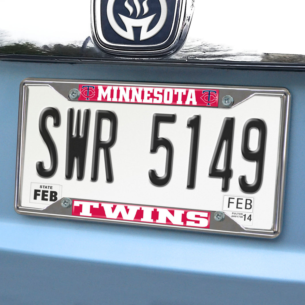 Minnesota Twins Chrome License Plate Frame