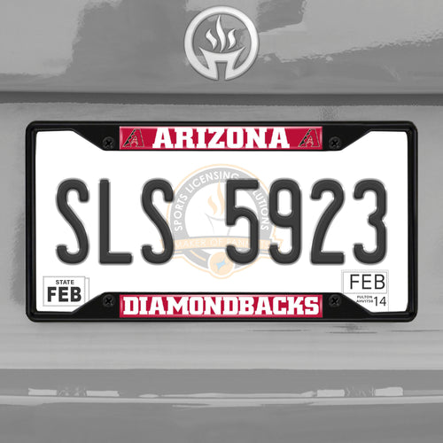 Arizona Diamondbacks Black Chrome License Plate Frame