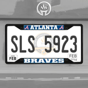 Atlanta Braves Black Chrome License Plate Frame