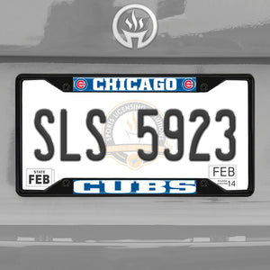 Chicago Cubs Black Chrome License Plate Frame