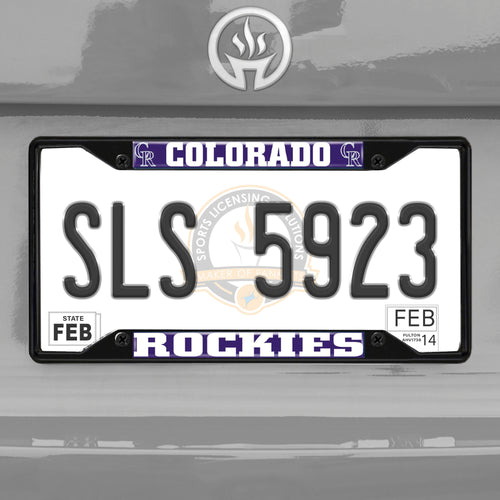 Colorado Rockies Black Chrome License Plate Frame