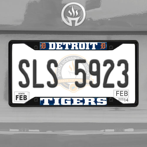 Detroit Tigers Black Chrome License Plate Frame