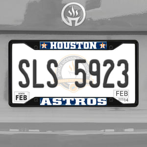 Houston Astros Black Chrome License Plate Frame