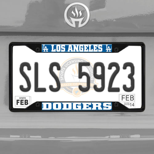 Los Angeles Dodgers Black Chrome License Plate Frame