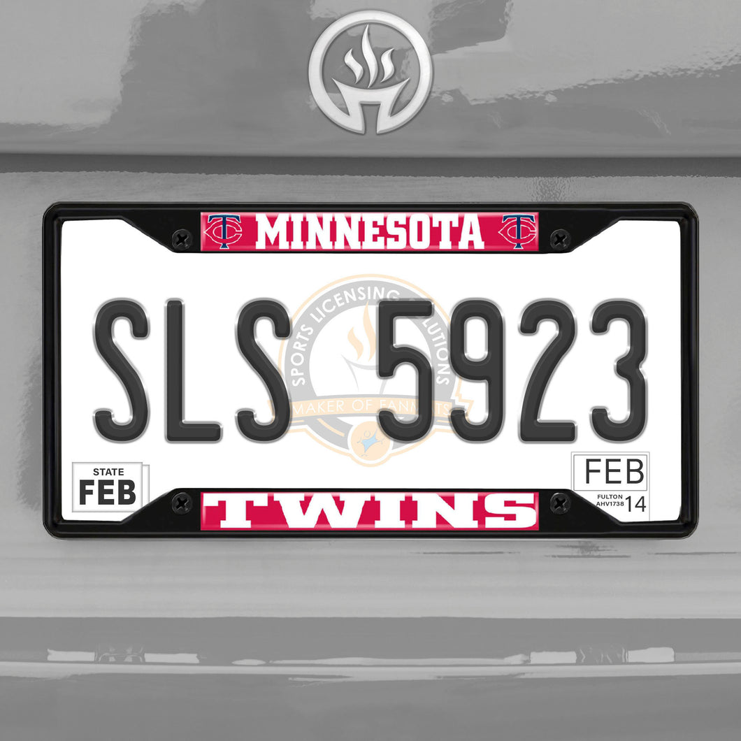 Minnesota Twins Black Chrome License Plate Frame