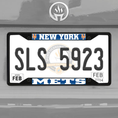 New York Mets Black Chrome License Plate Frame