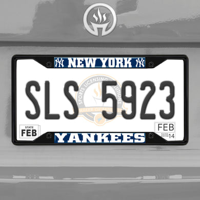 New York Yankees Black Chrome License Plate Frame