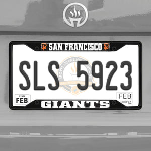 San Francisco Giants Black Chrome License Plate Frame