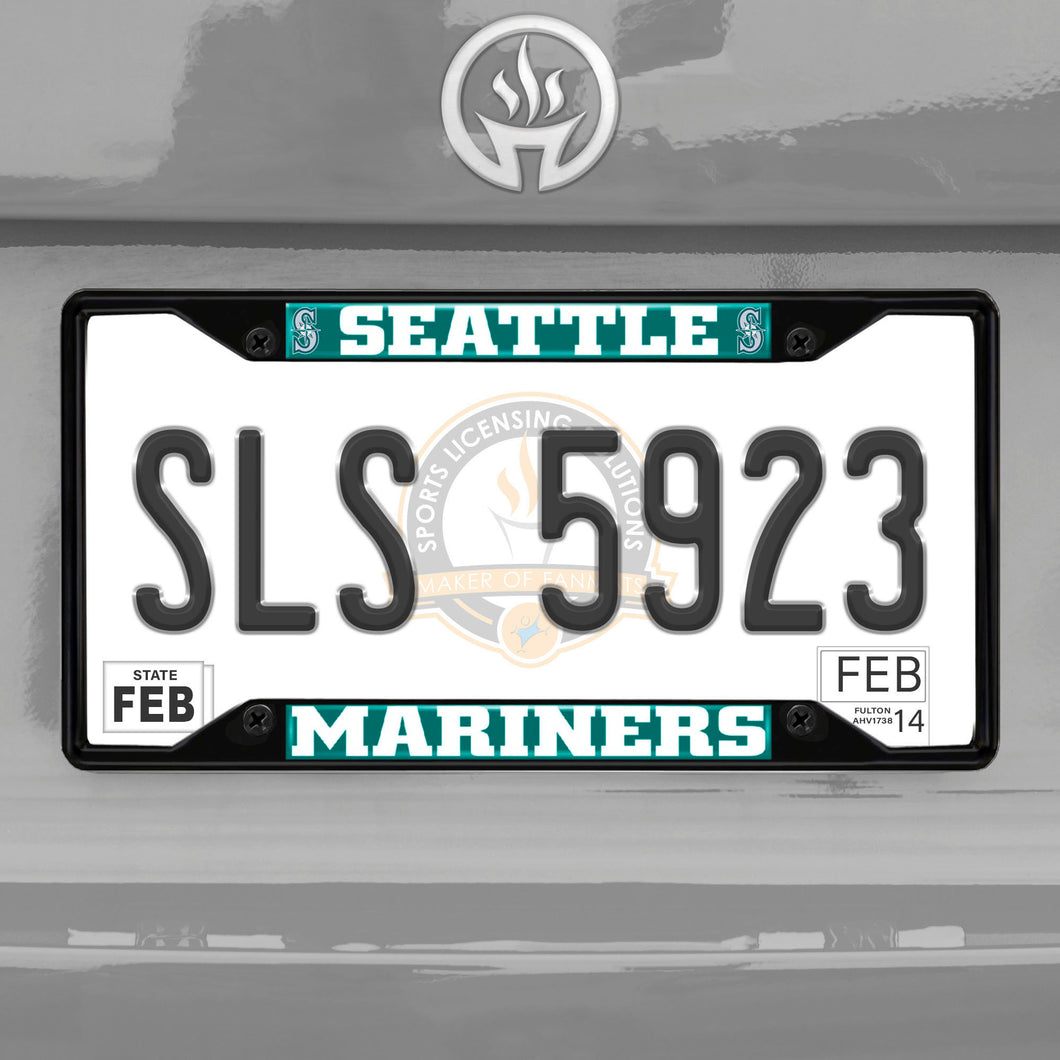 Seattle Mariners Black Chrome License Plate Frame