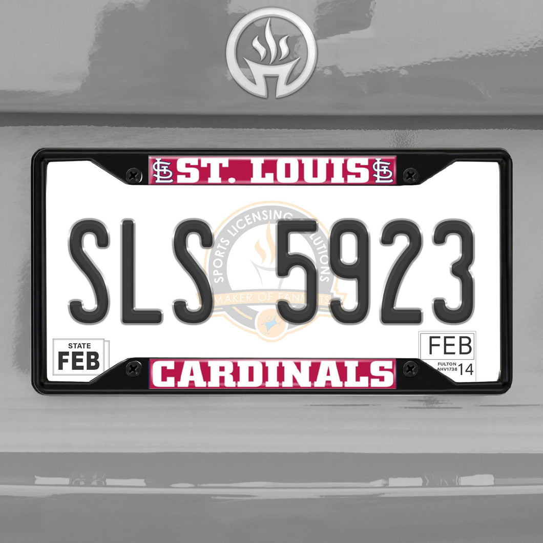 St. Louis Cardinals Black Chrome License Plate Frame