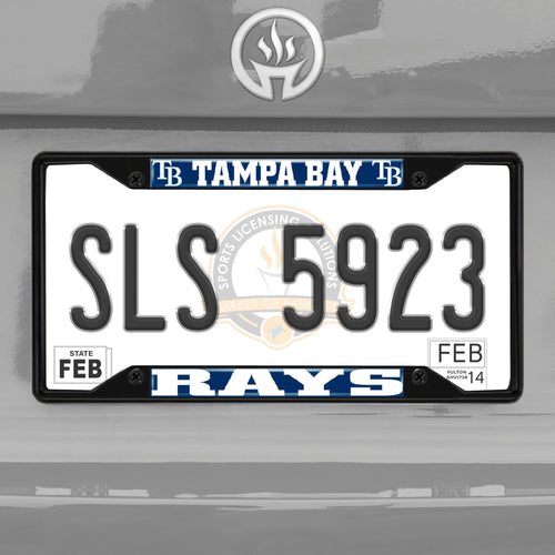 Tampa Bay Rays Black Chrome License Plate Frame