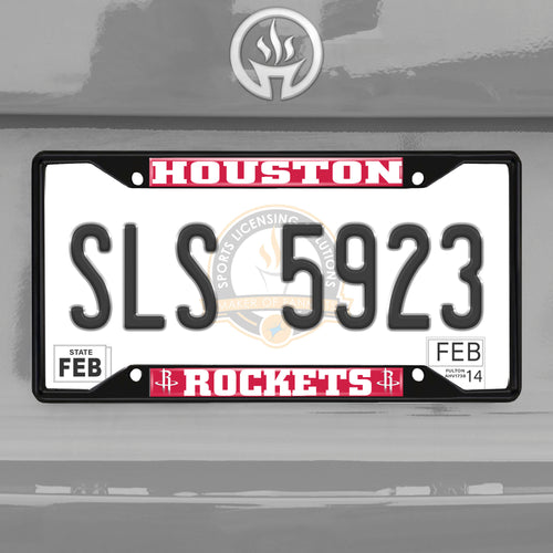 Houston Rockets Black License Plate Frame