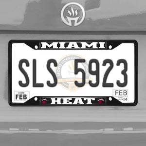 Miami Heat Black License Plate Frame