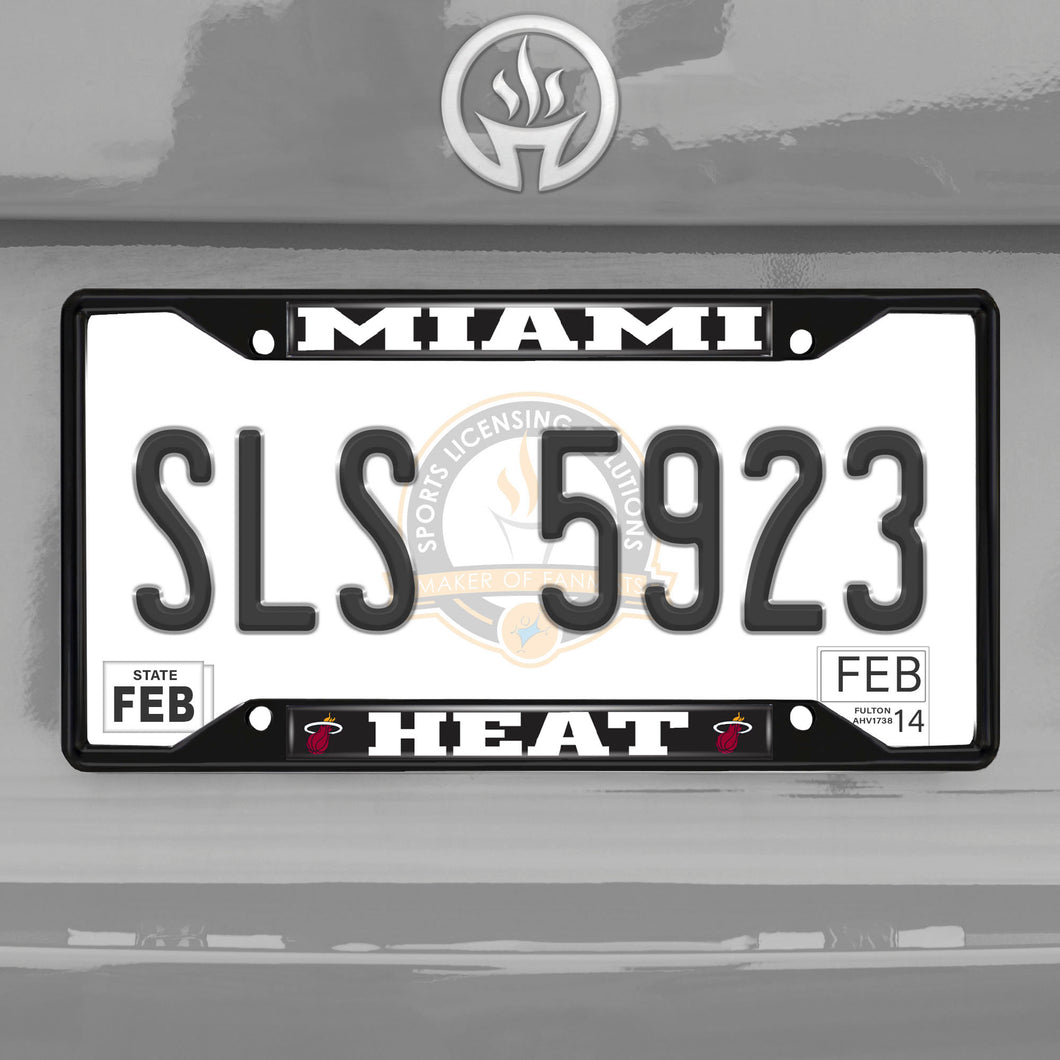 Miami Heat Black License Plate Frame