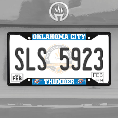 Oklahoma City Thunder Black License Plate Frame