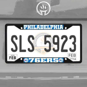 Philadelphia 76ers Black License Plate Frame