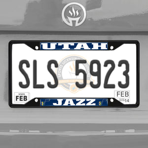 Utah Jazz Black License Plate Frame