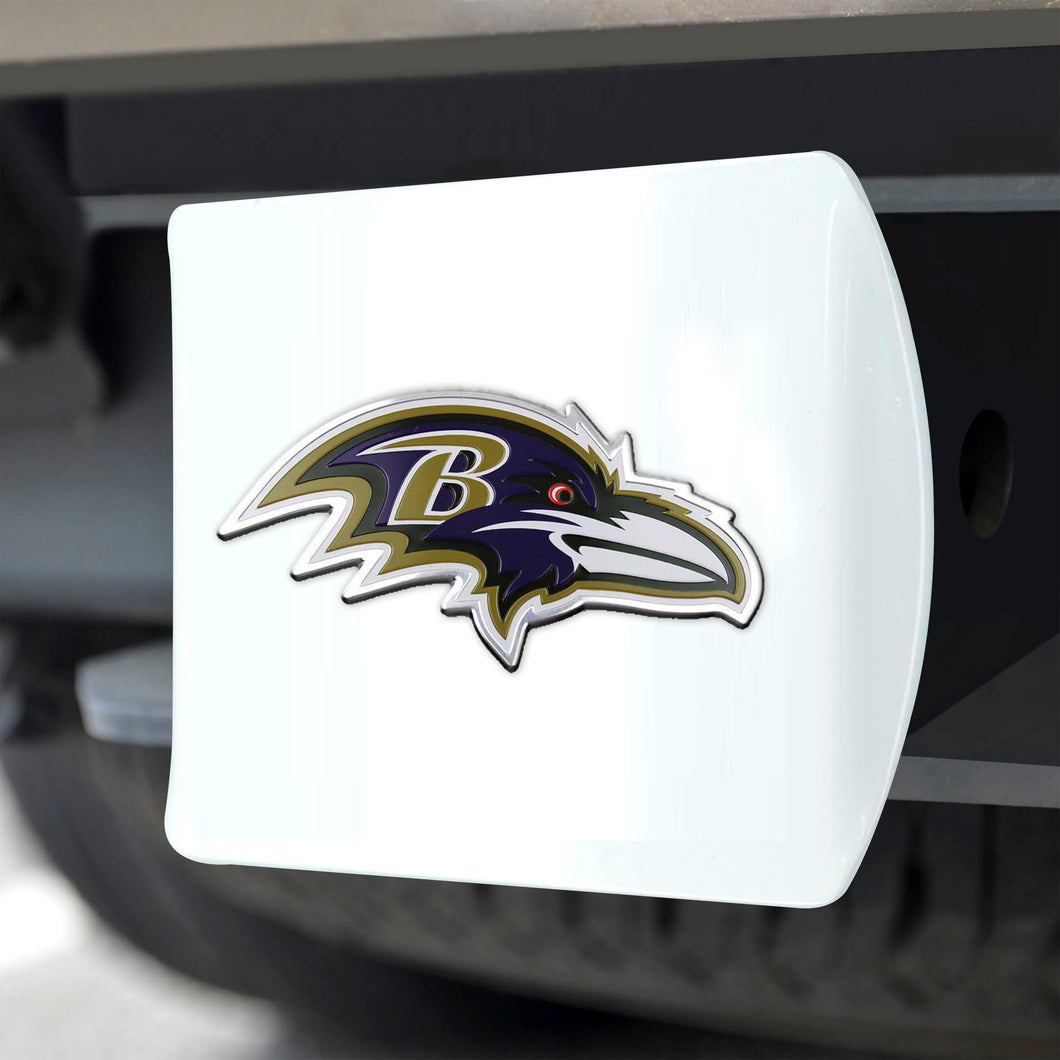 Baltimore Ravens White Hitch Cover