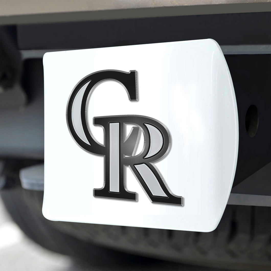 Colorado Rockies White Hitch Cover