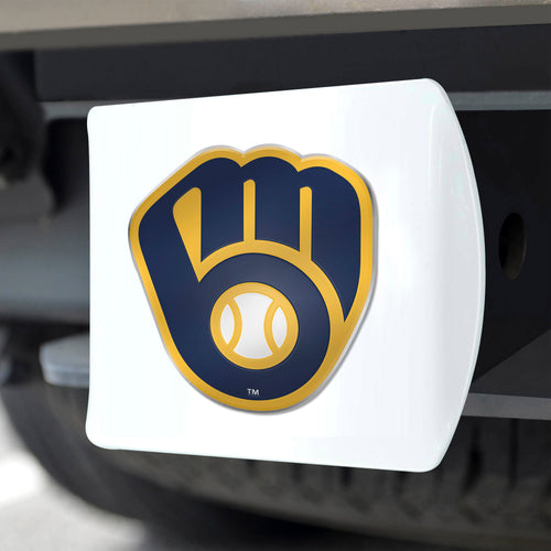 Milwaukee Brewers White Hitch Cover