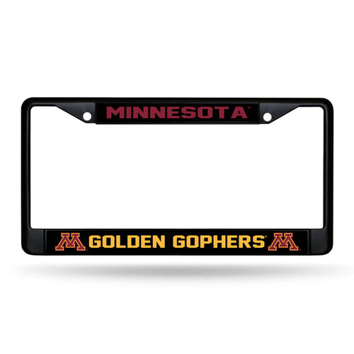 Minnesota Golden Gophers Black Laser Chrome License Plate Frame
