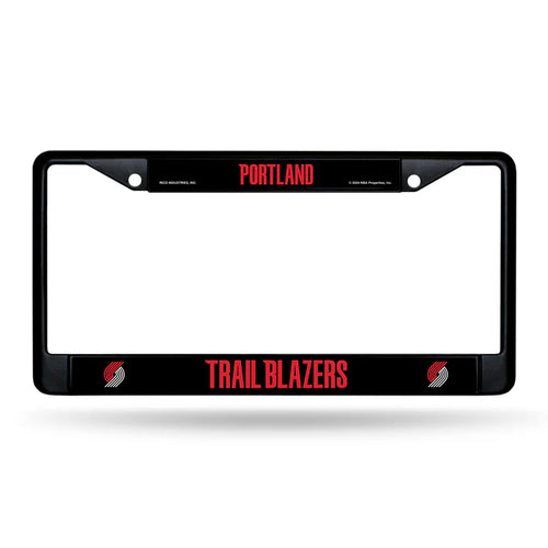 Portland Trail Blazer Black Metal License Plate Frame