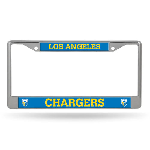 Los Angeles Chargers Retro Logo Chrome License Plate Frame