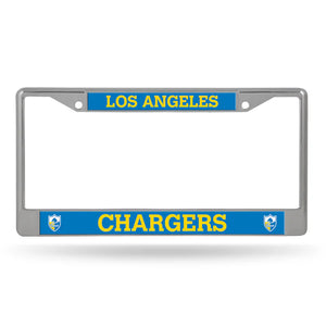 Los Angeles Chargers Retro Logo Chrome License Plate Frame